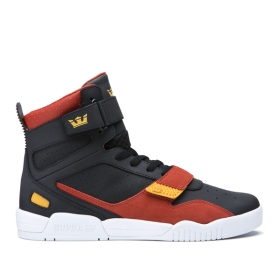 Supra Mens BREAKER High Top Shoes Black/Bossa Nova/Golden/white | US-90239